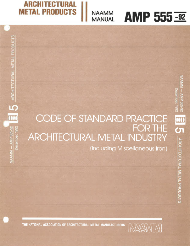 Code of Standard Practice For the Architectural Metal Industry