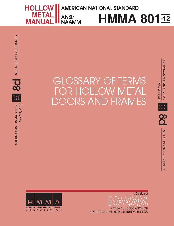 Glossary of Terms for Hollow Metal Doors and Frames