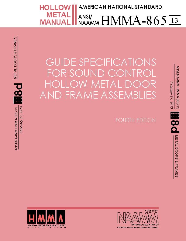 Guide Specifications For Sound Control Hollow Metal Doors and Frame Assemblies